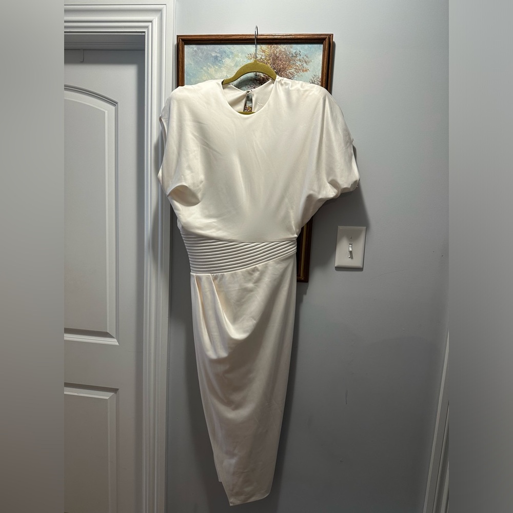 White Modern Silk Dress